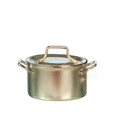 Large Pot with Lid, Nickel